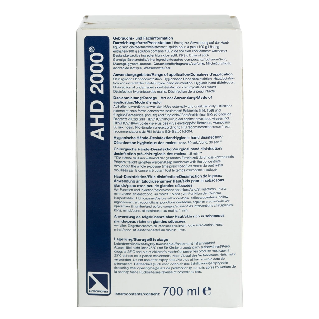 STERISOL Désinfectant pour les mains et la peau AHD 2000, 12 x 700 ml