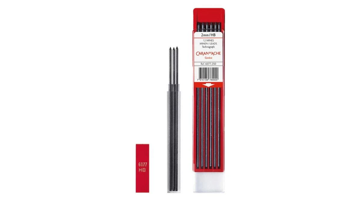 CARAN D'ACHE Mines graphite Technograph 2 mm, 12 pièces