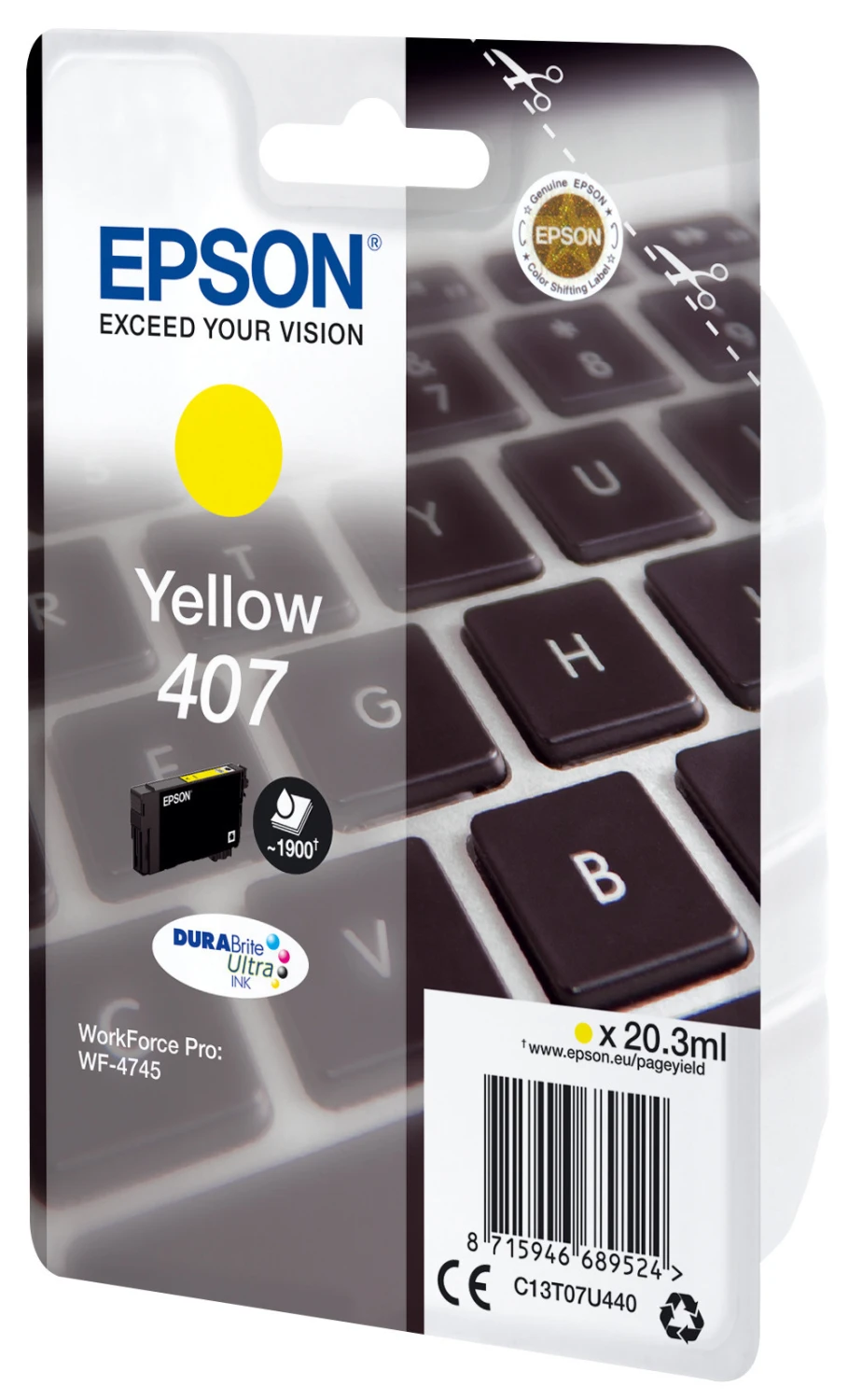 EPSON WF-4745 Series Ink Cartridge Yellow C13T07U440