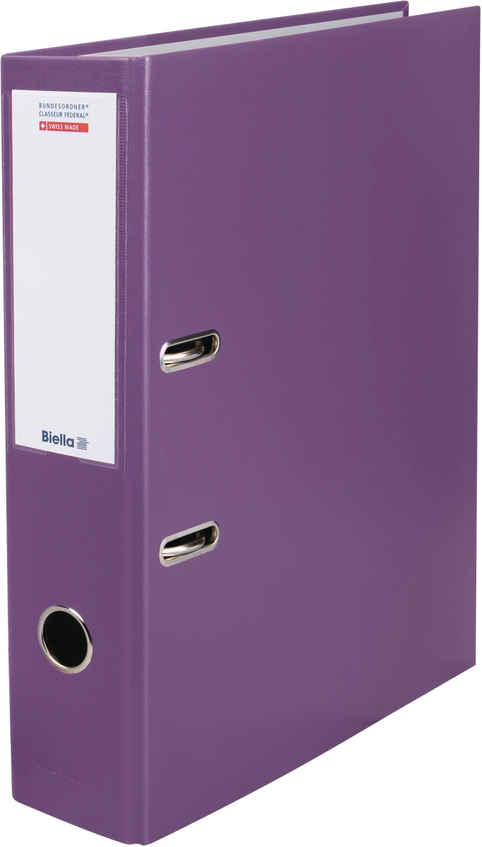 Classeur fédéral Biella, largeur de dos 7 cm, violet