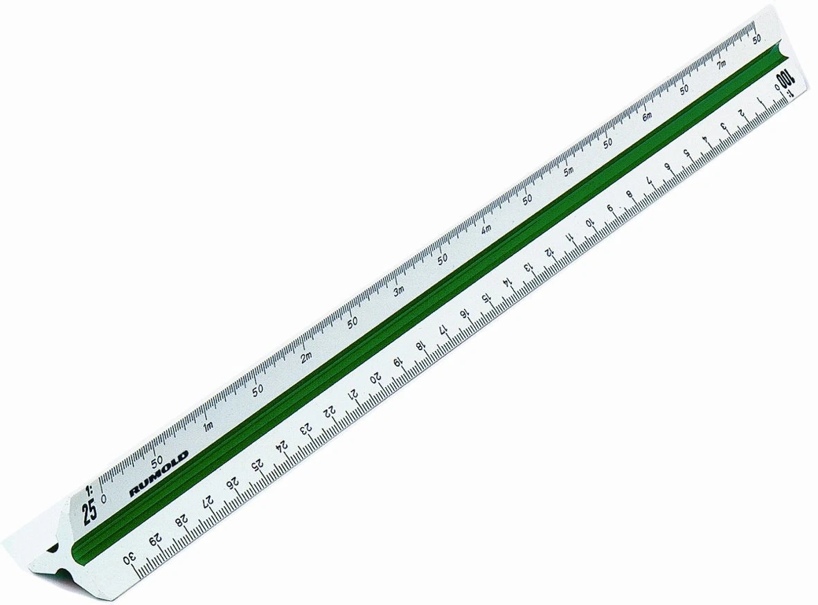 RUMOLD Dreikant-Massstab 150 - 30 cm - Architect 1