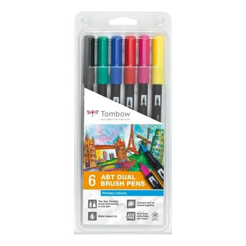 TOMBOW ABT Dual Brush Pen Set à 6