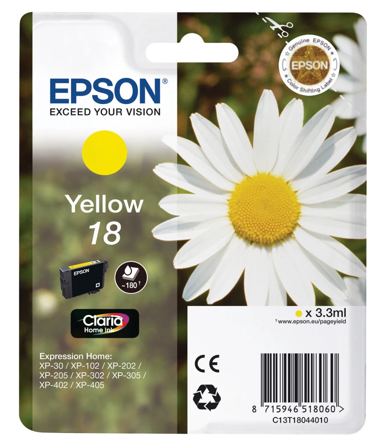 EPSON Tintenpatrone yellow T180440