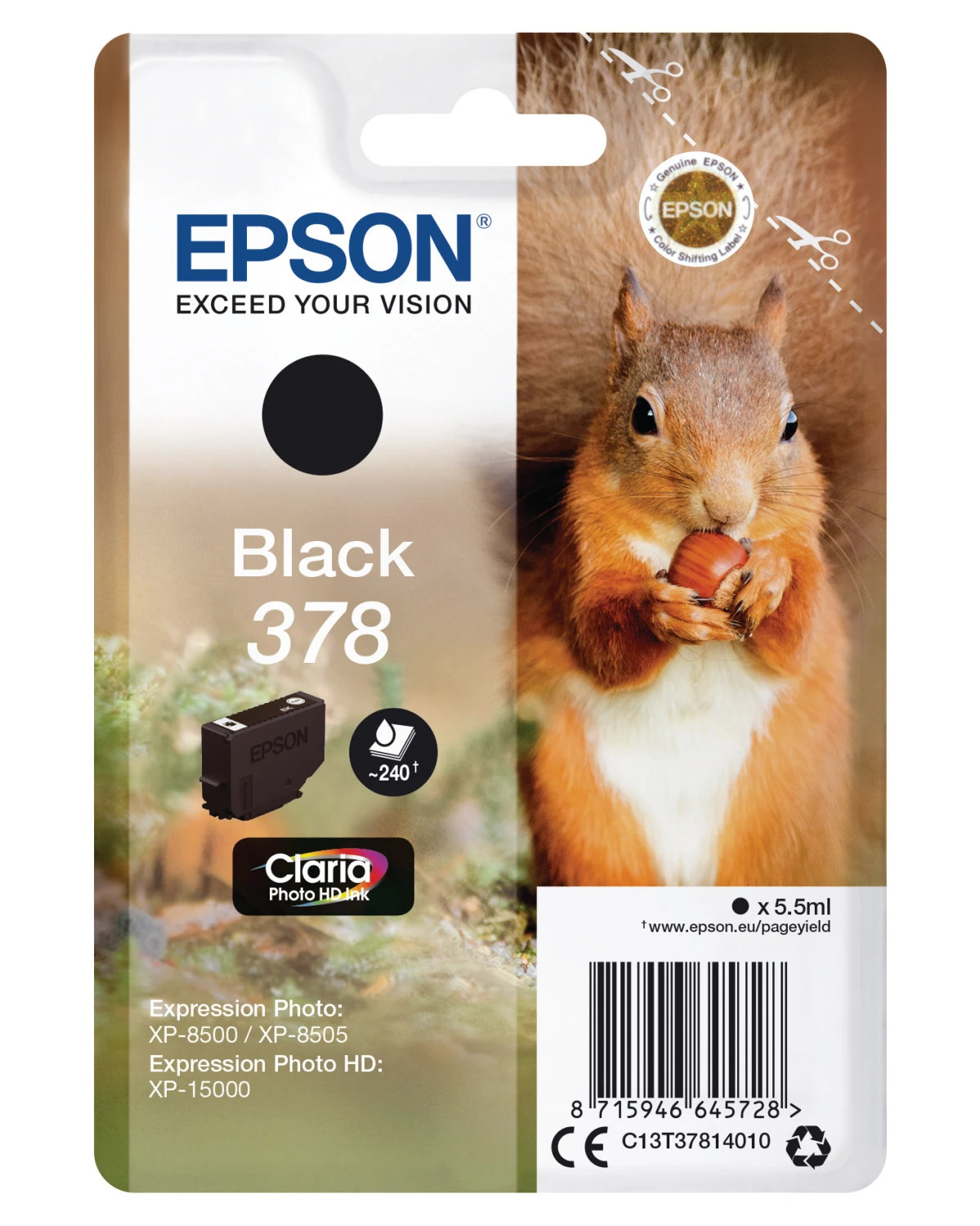EPSON Tintenpatrone 378 schwarz