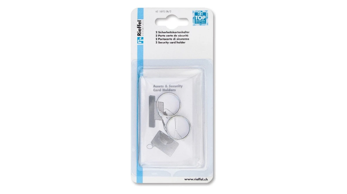 RIEFFEL Badge Holder transparent 2 pcs.
