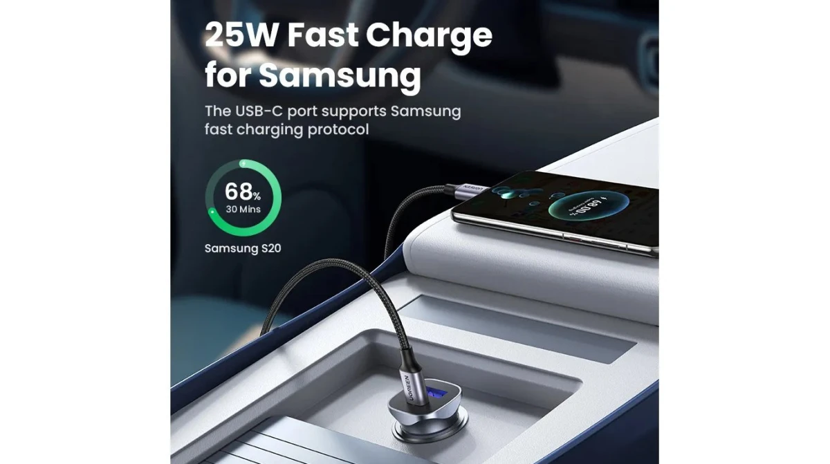 UGREEN Fast Car Charger 30W