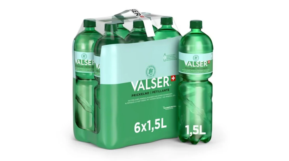 VALSER Eau minérale pétillante 6 x 1.5 litres