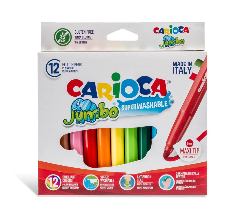 CARIOCA Feutre Jumbo box 6 mm - 12 pcs.