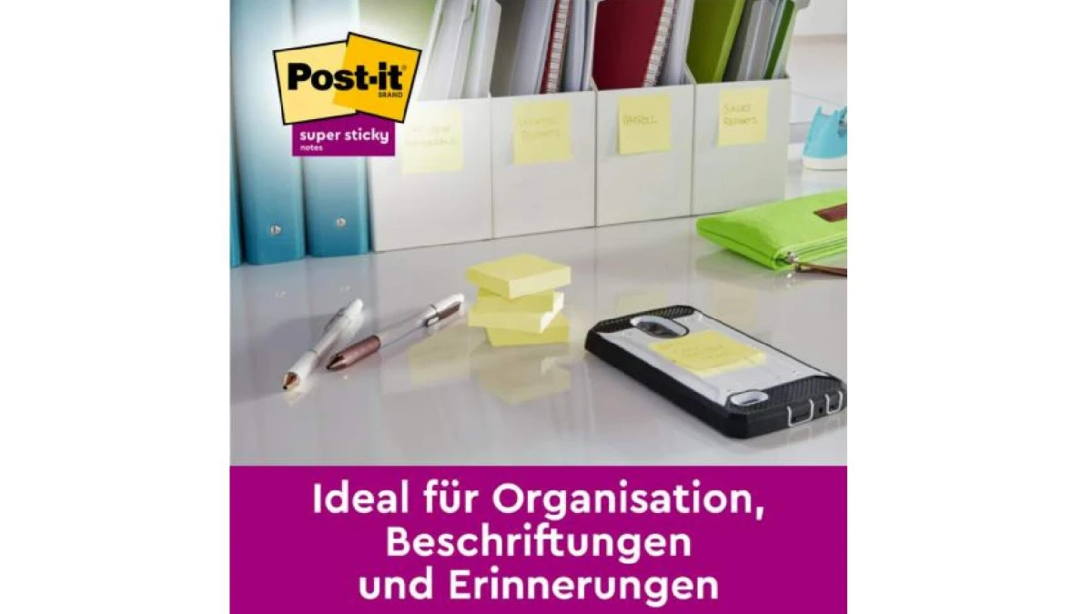 POST-IT Haftnotizen Super Sticky 6 x 90 Blatt