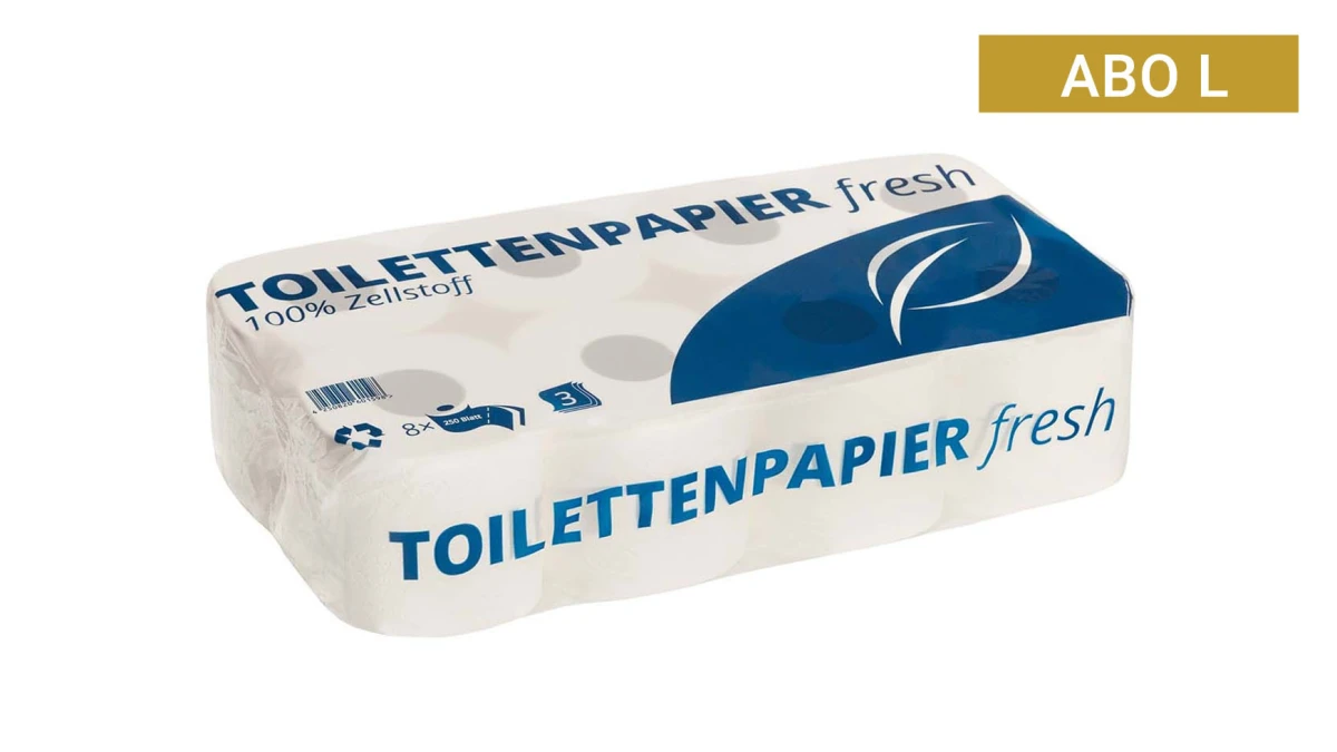 ABO L | Papier toilette Edelweiss, 3 couches, 180 feuilles