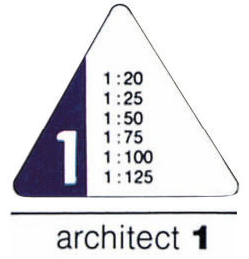 RUMOLD Dreikant-Massstab 150 - 30 cm - Architect 1