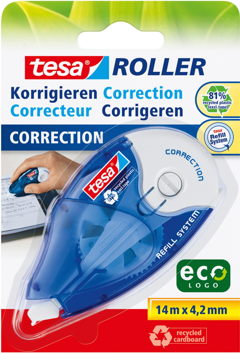 TESA Roller de correction 4.2 mm x 14 mm