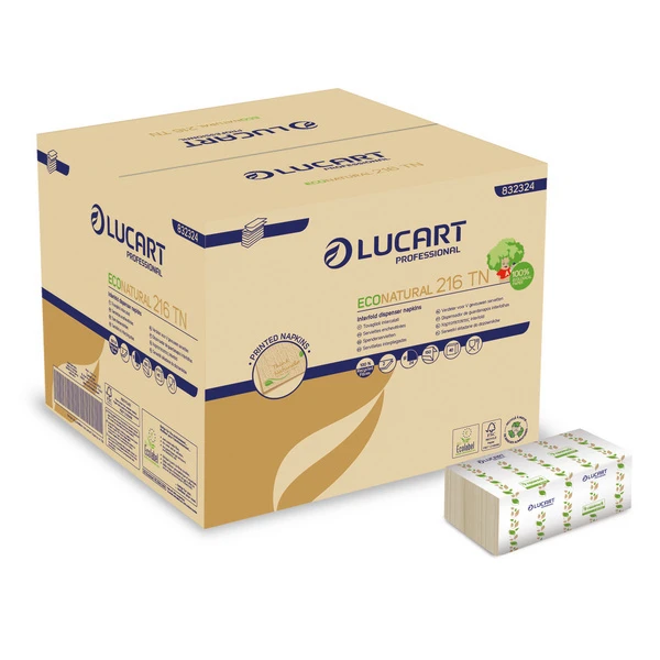 LUCART Serviettes pour distributeur EcoNatural 2 couches 6'000 pièces