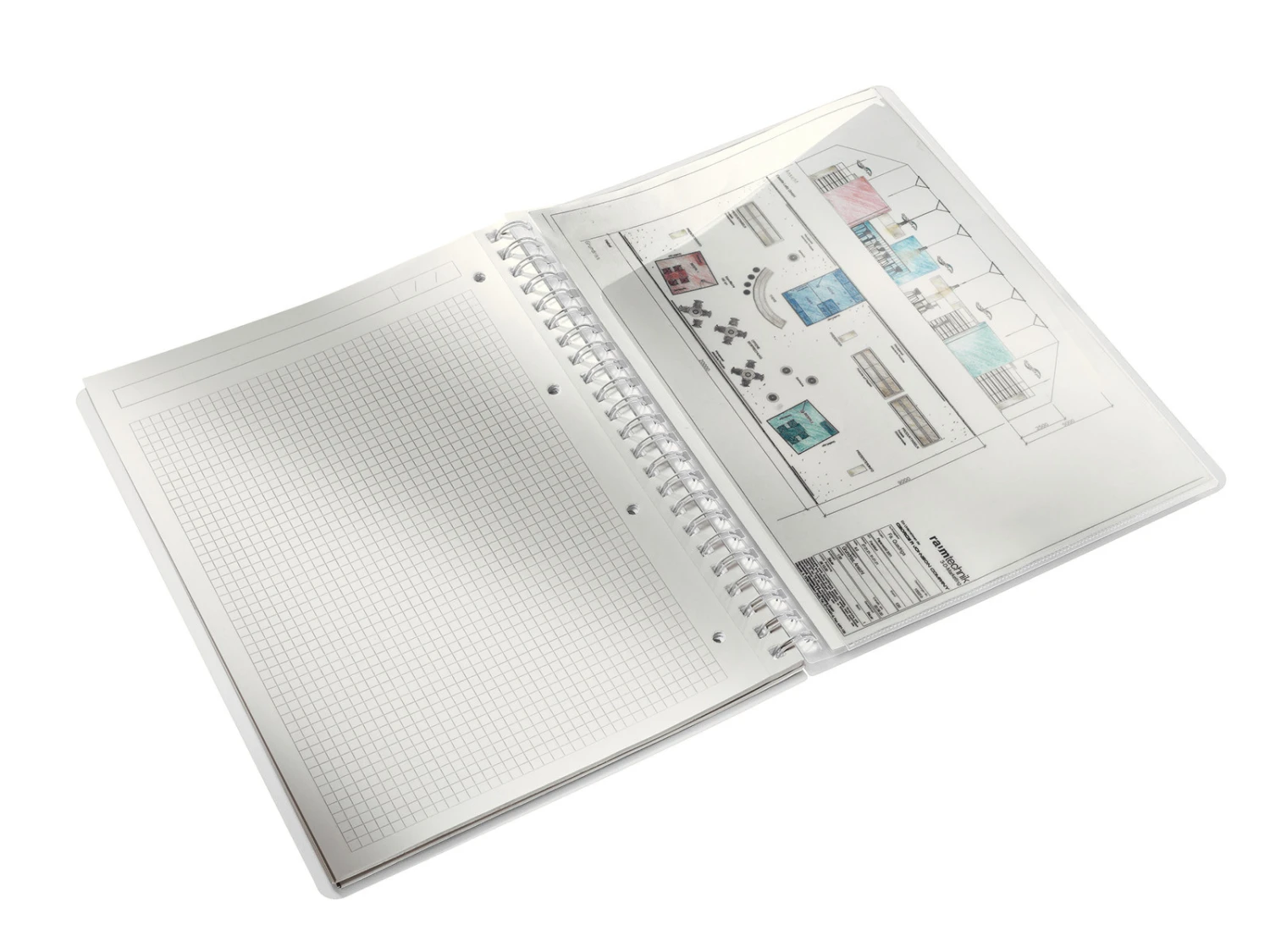 LEITZ 4638 Spiralbuch WOW PP A4, kariert