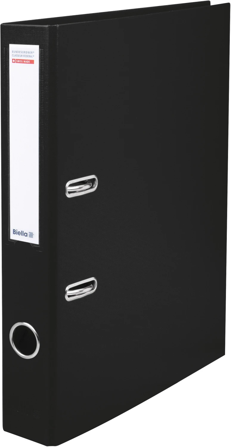 Biella Bundesordner mit 4 cm Rückenbreite, schwarz
