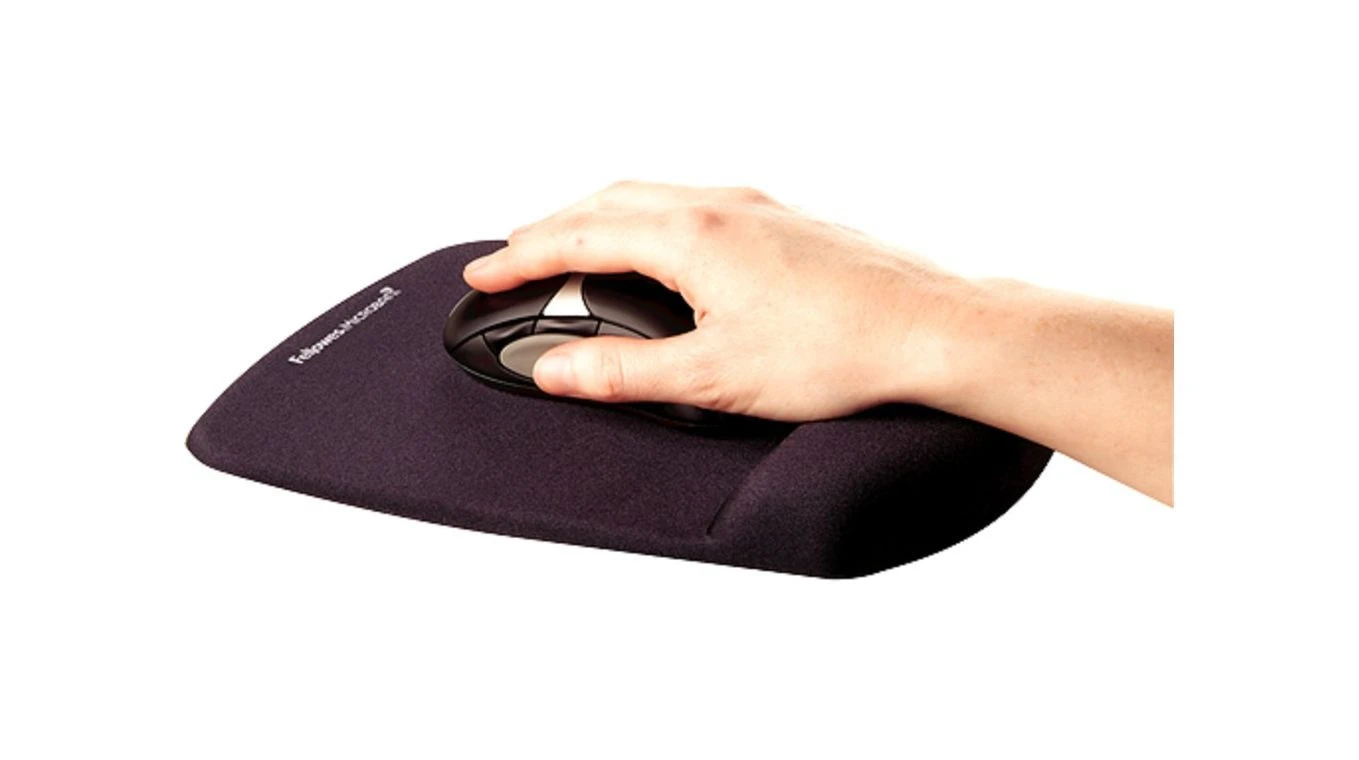 FELLOWES Tapis de souris Plushtouch + repose-poignets