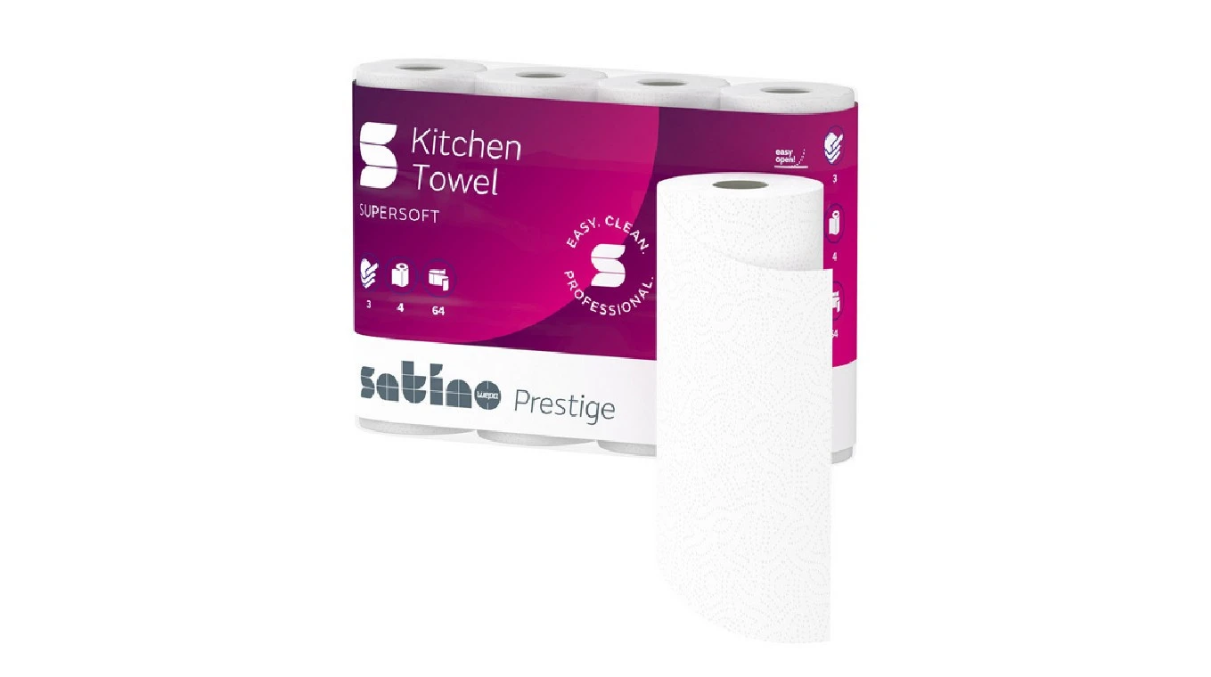 SATINO Papier de cuisine Prestige 3-couches, 32 rouleaux