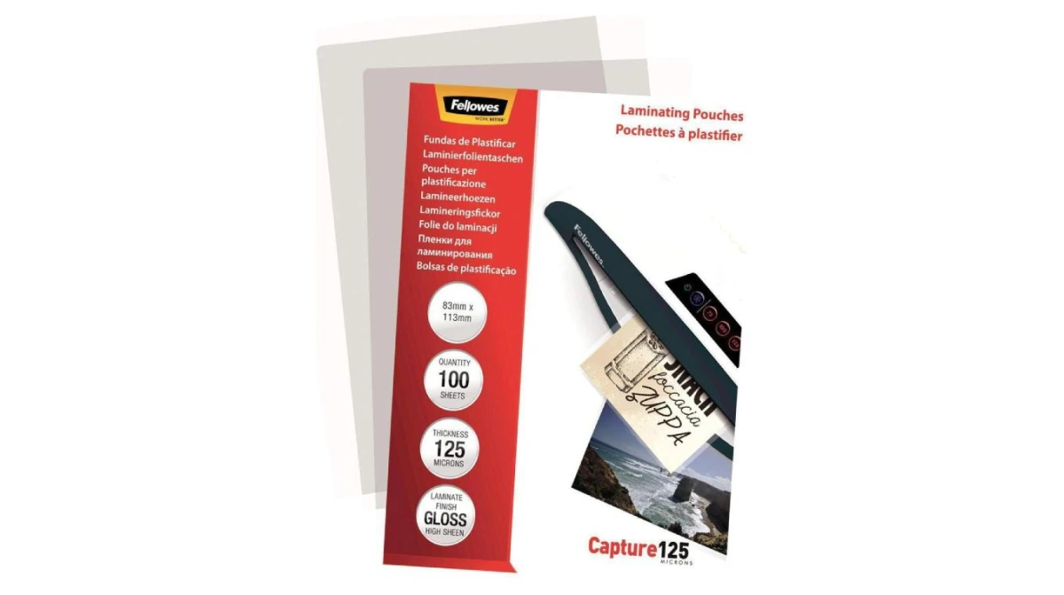 FELLOWES Capture 125 Pochettes de plastification 83x113mm