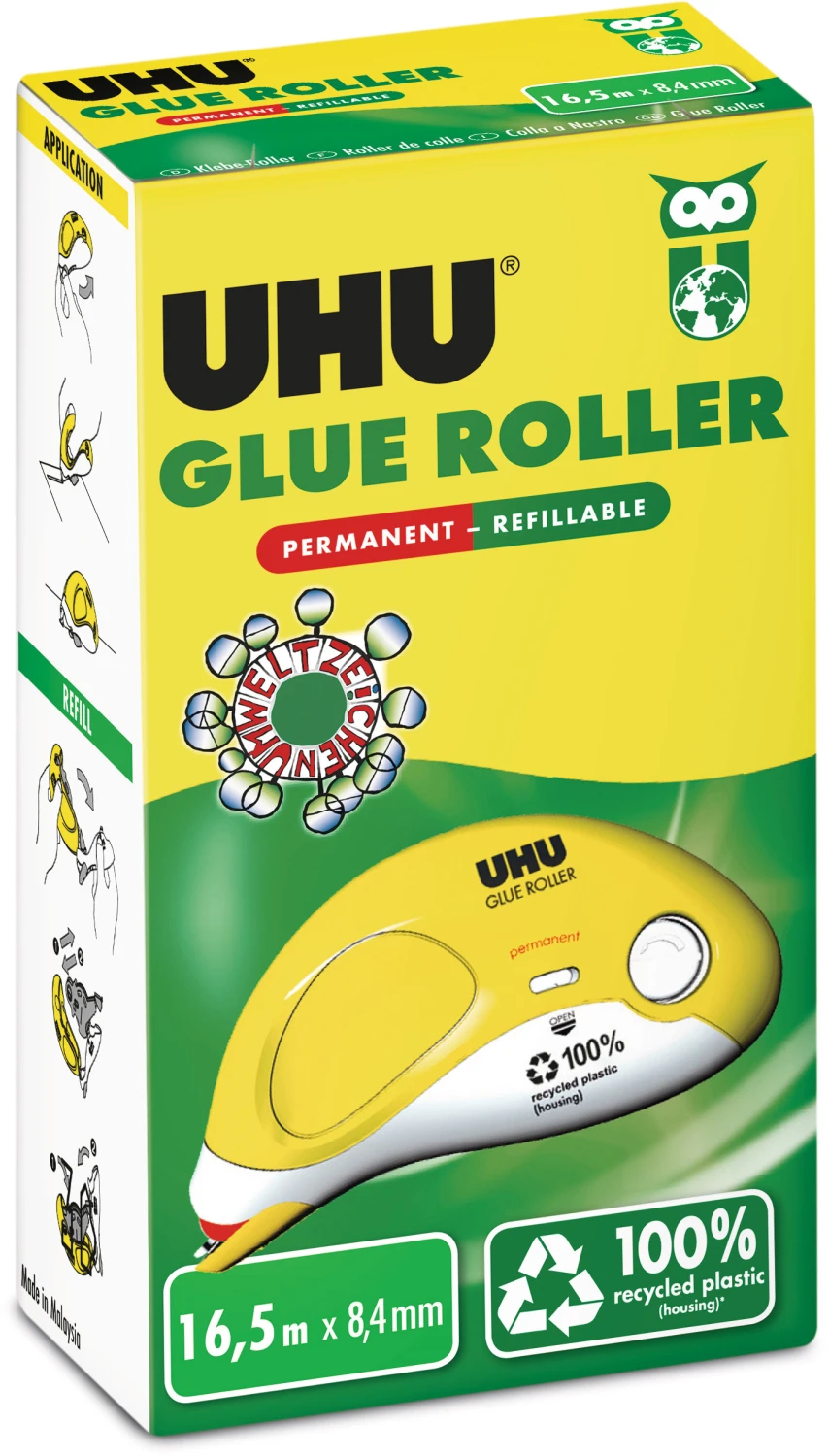 UHU Roller de colle permanent 16.5 m x 8.4 mm
