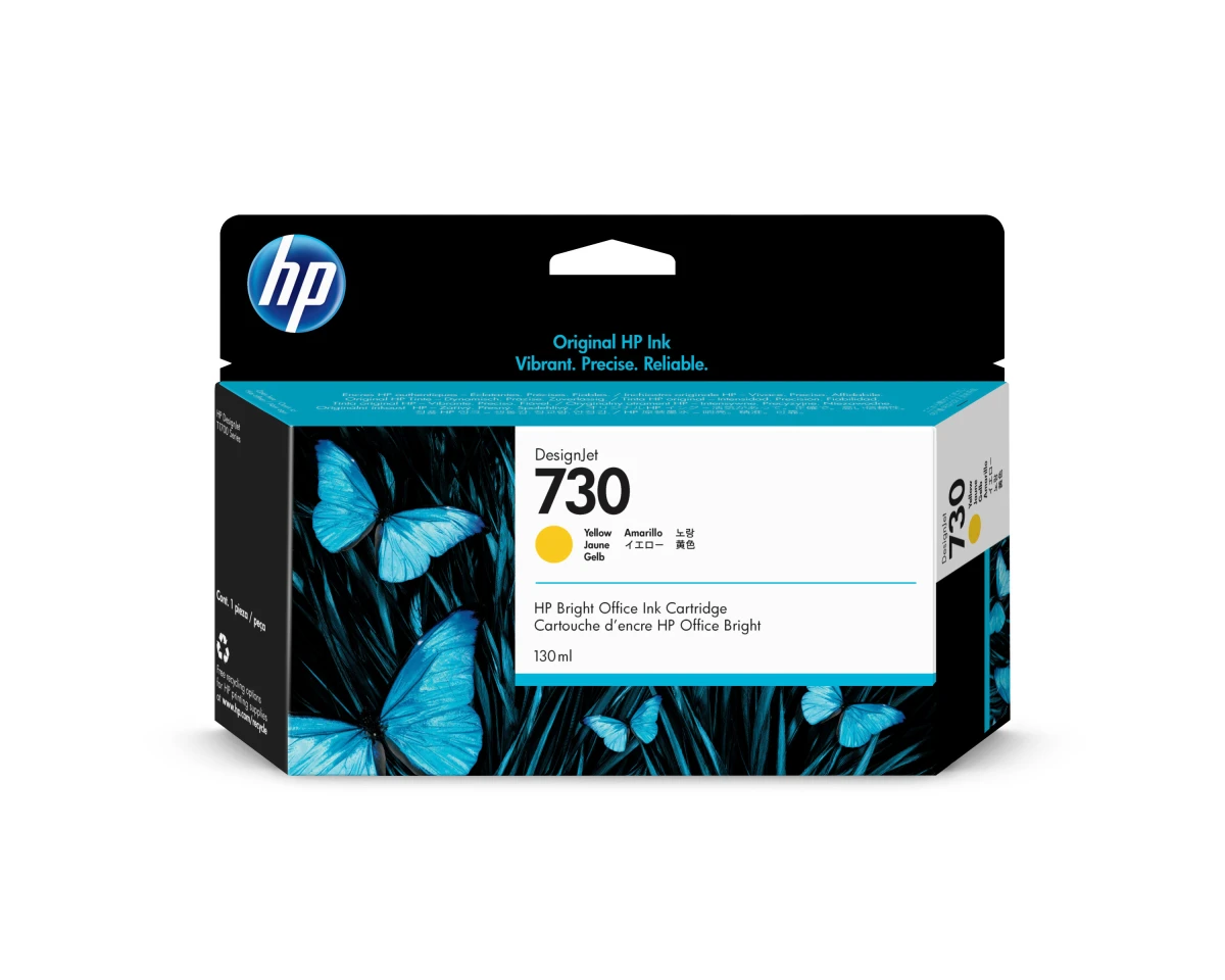 HP 730 Cartouche d'encre jaune 130 ml