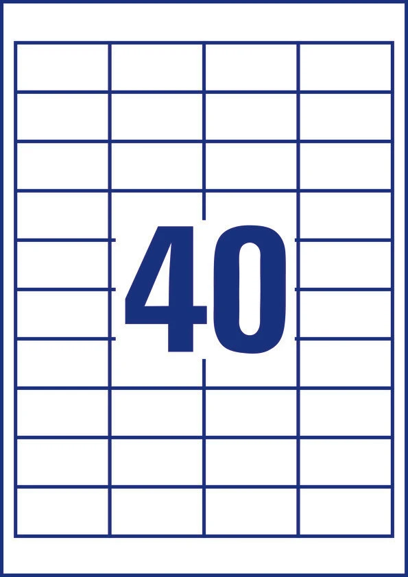 AVERY ZWECKFORM 3657 Etiketten 48.5 x 25.4 mm, 100 Blatt