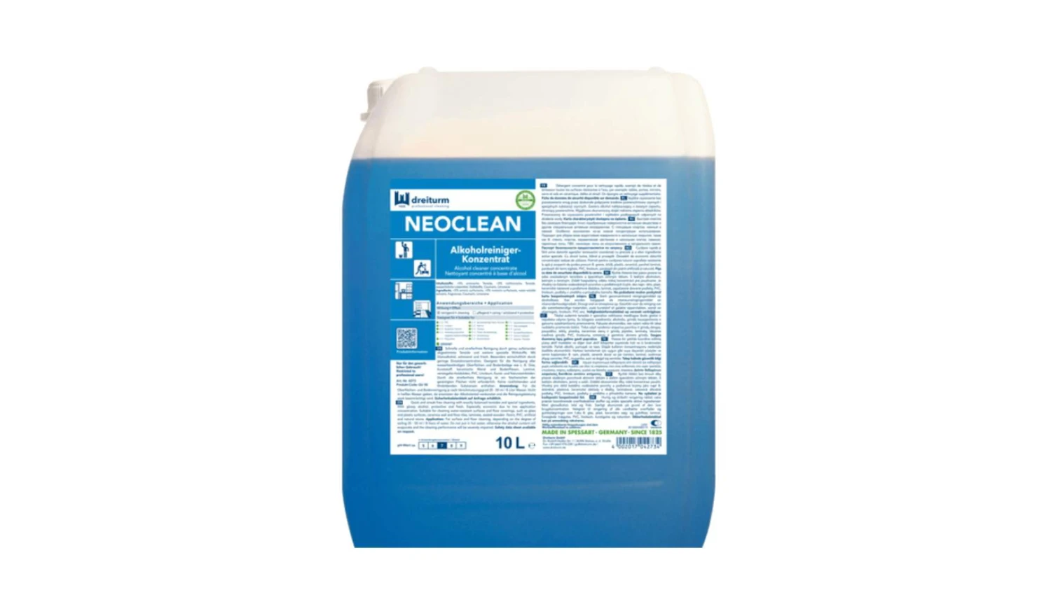 DREITURM Nettoyant à l'alcool- concentré Neoclean 10 L