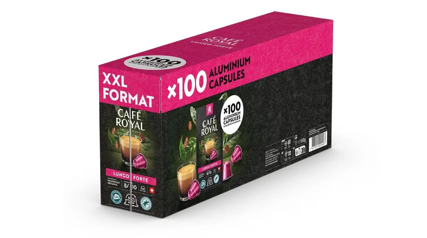 CAFE ROYAL Capsules de café Lungo Forte 100 pièces