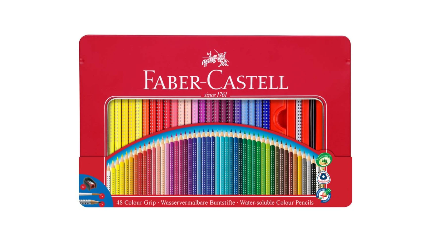 FABER-CASTELL Farbstifte Colour Grip 48er Metalletui