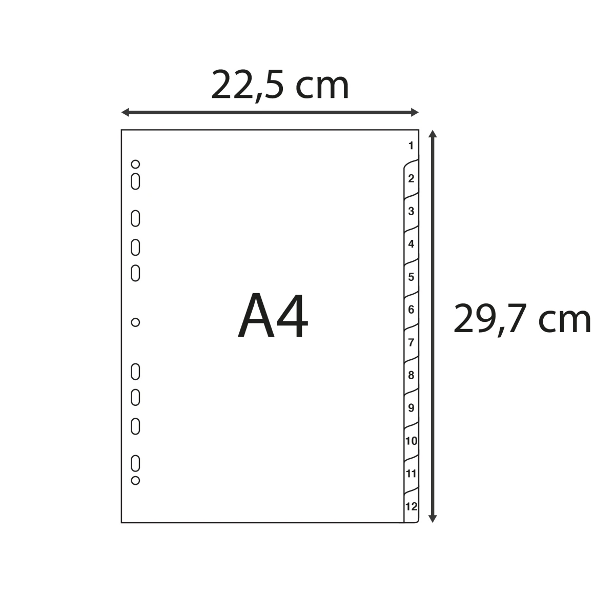 EXACOMPTA Répertoire de chiffres 1 - 12