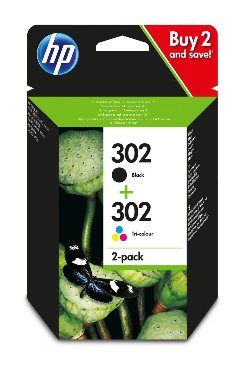HP Combopack 302 BK/color