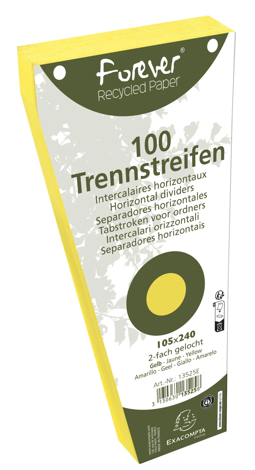 EXACOMPTA Trennstreifen trapezförmig, 100 Stück