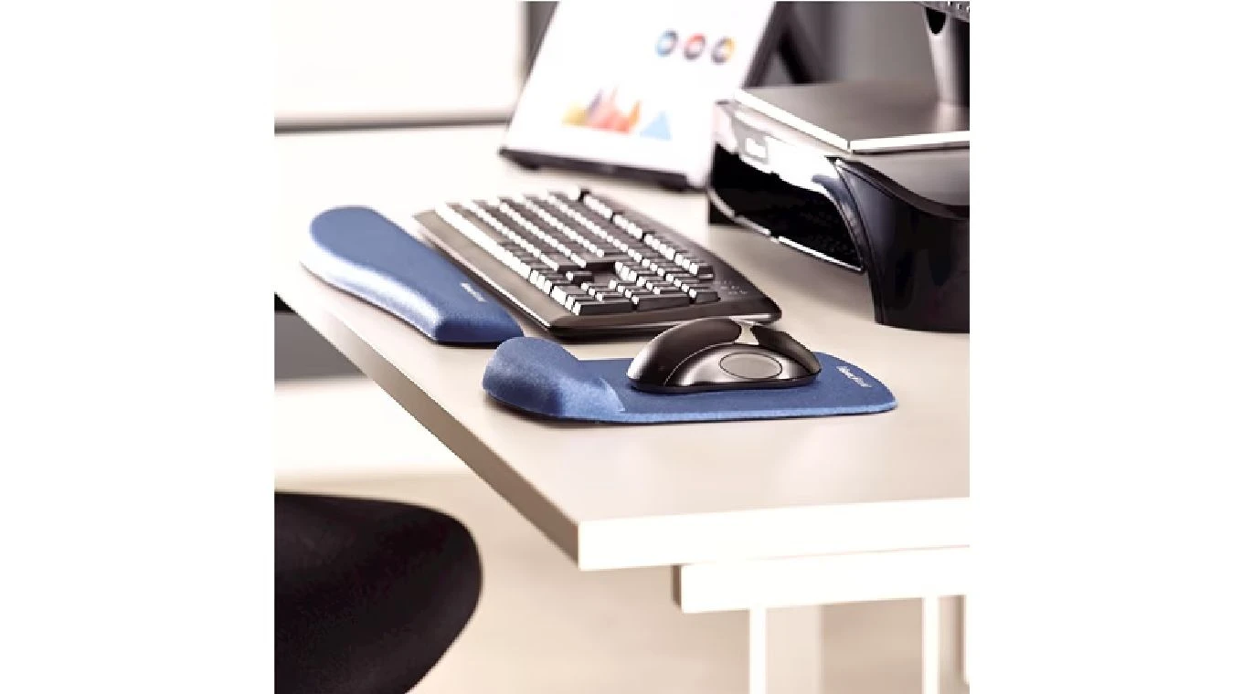 FELLOWES Tapis de souris Plushtouch + repose-poignets