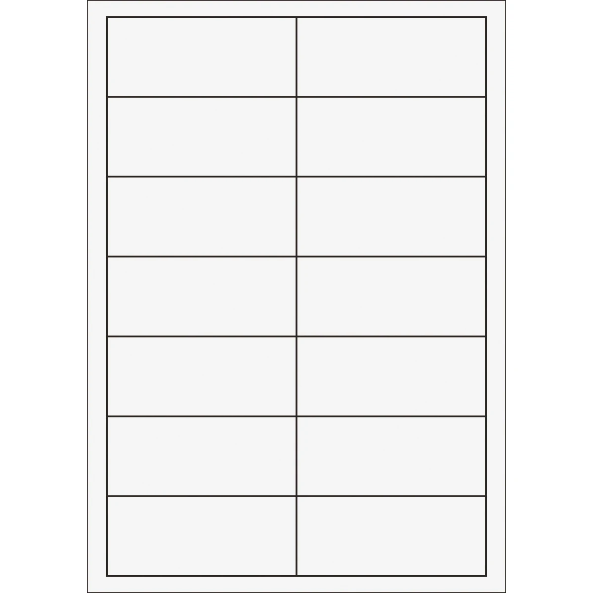 Etiketten A4, 95 x 40 mm, 100 Blatt