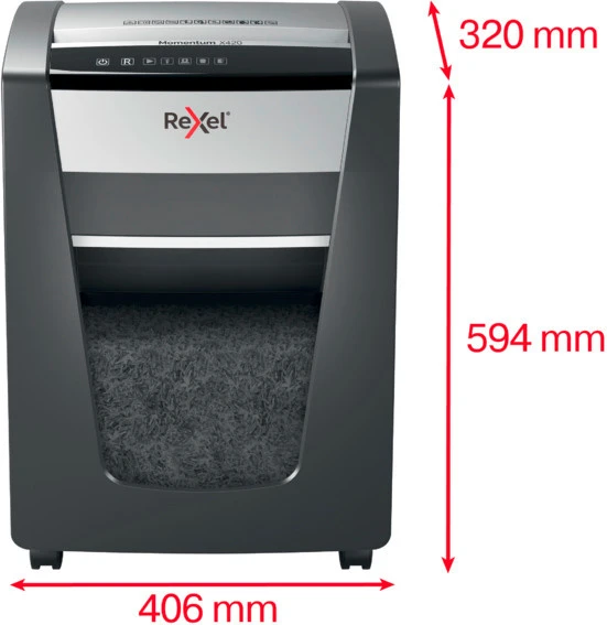REXEL Aktenvernichter Momentum X420, P-4, 30lt