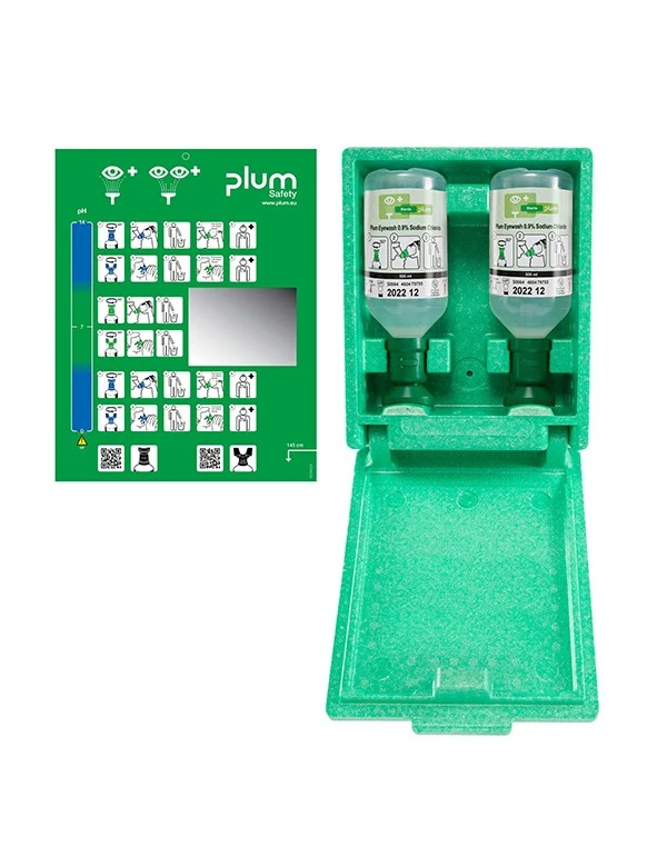 Plum Station lave-oeil 2x NaCl à 500ml box murale