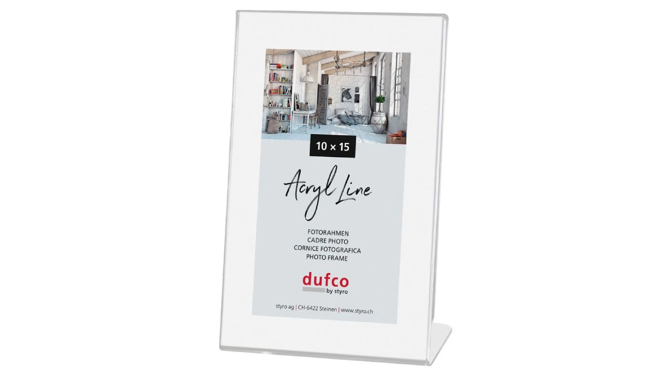 DUFCO Cadre photo "Acryl Line" en plastique 10 x 15 cm