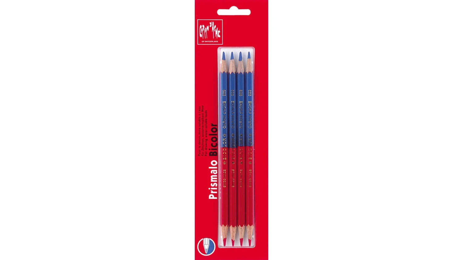 CARAN D'ACHE Crayon de couleur Prismalo 3mm, 4 pcs.