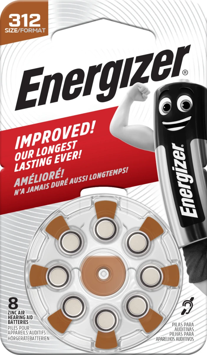 ENERGIZER Pile d'appareil auditif 312