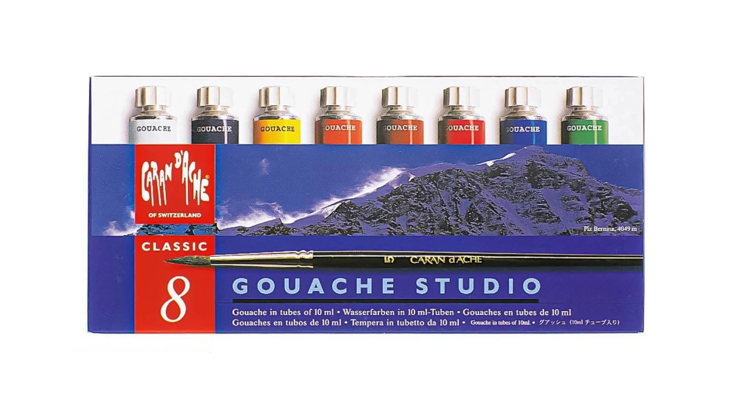 CARAN D'ACHE Deckfarbe Gouache 8 Farben