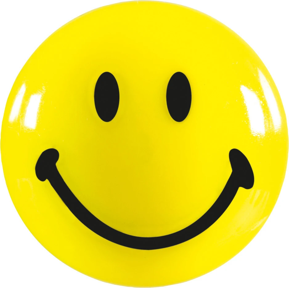 MAGNETOPLAN Smiley Magnete gelb-schwarz 30 mm - 6 Stk.