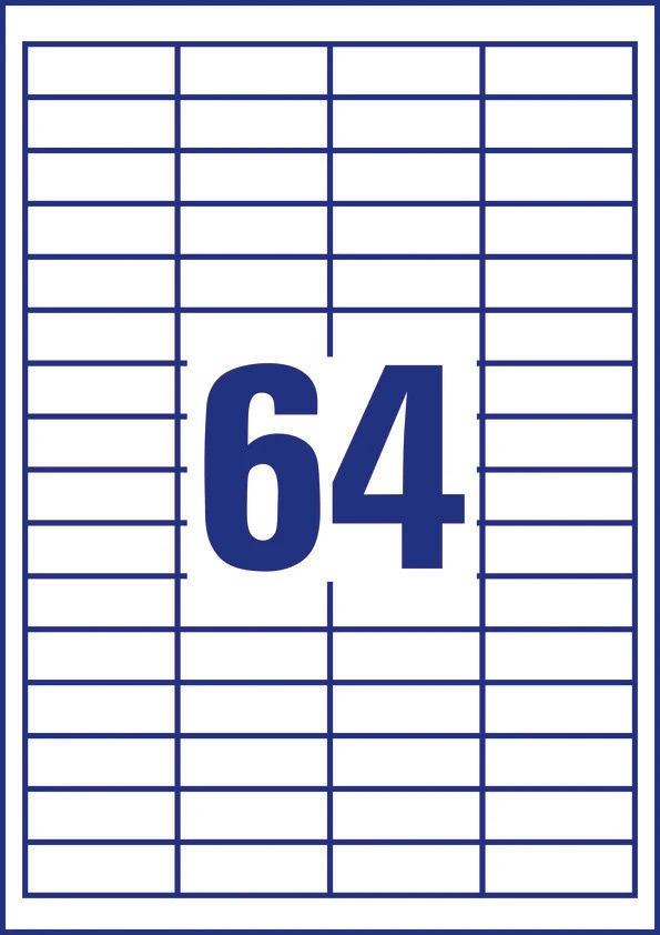 AVERY ZWECKFORM 3667 Étiquettes, 48.5 x 16.9 mm, 100 feuilles