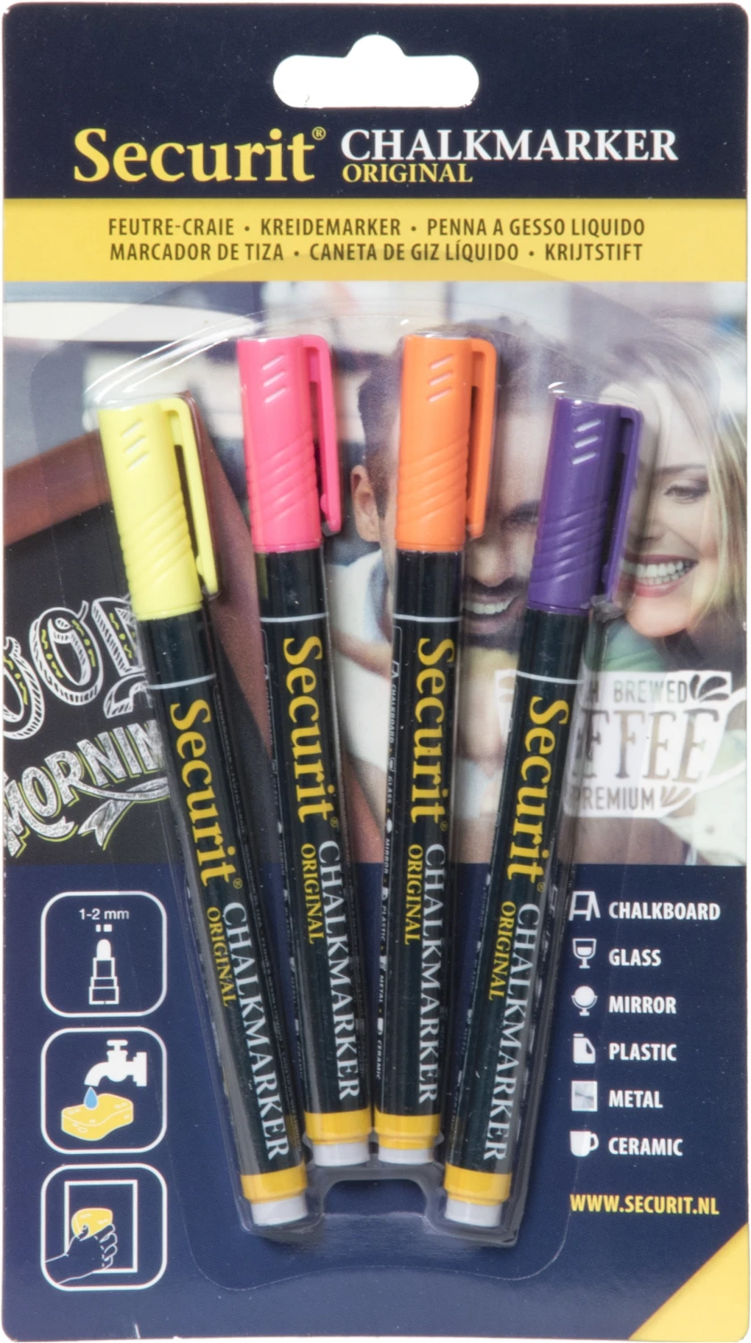 SECURIT Marker Craie 1-2 mm - 4 pcs.