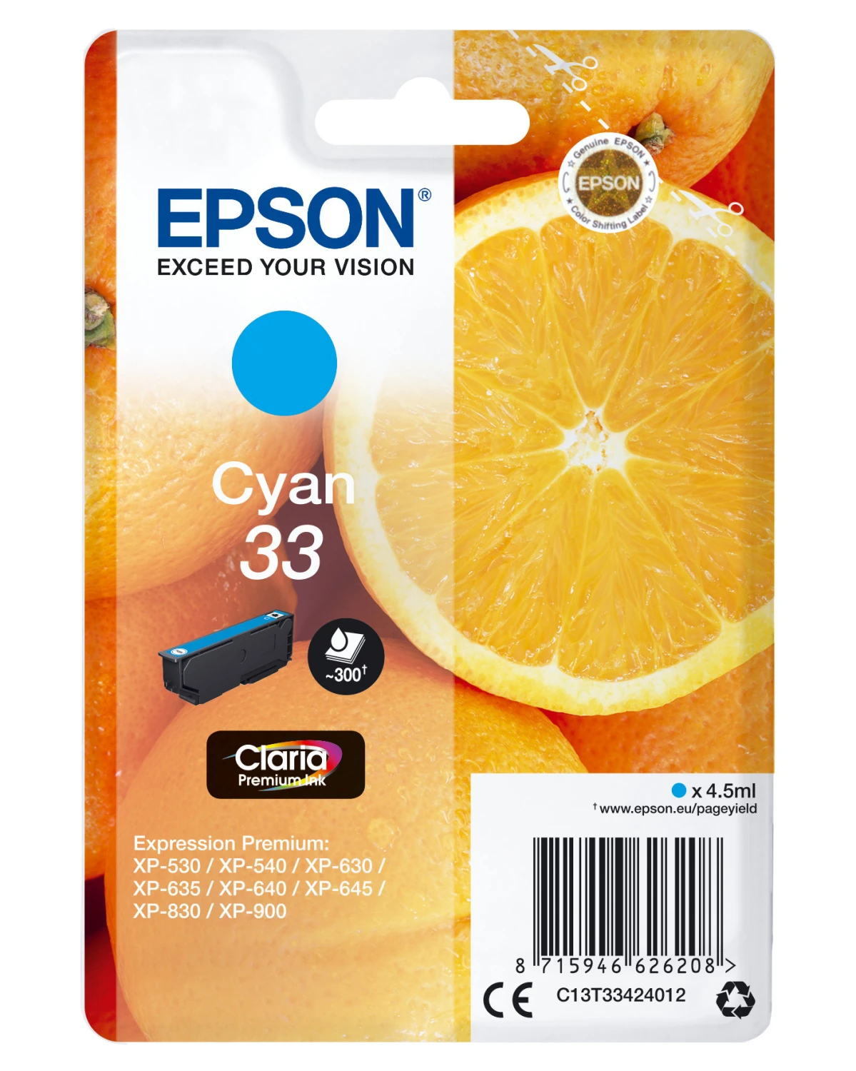 EPSON Tintenpatrone 33 cyan