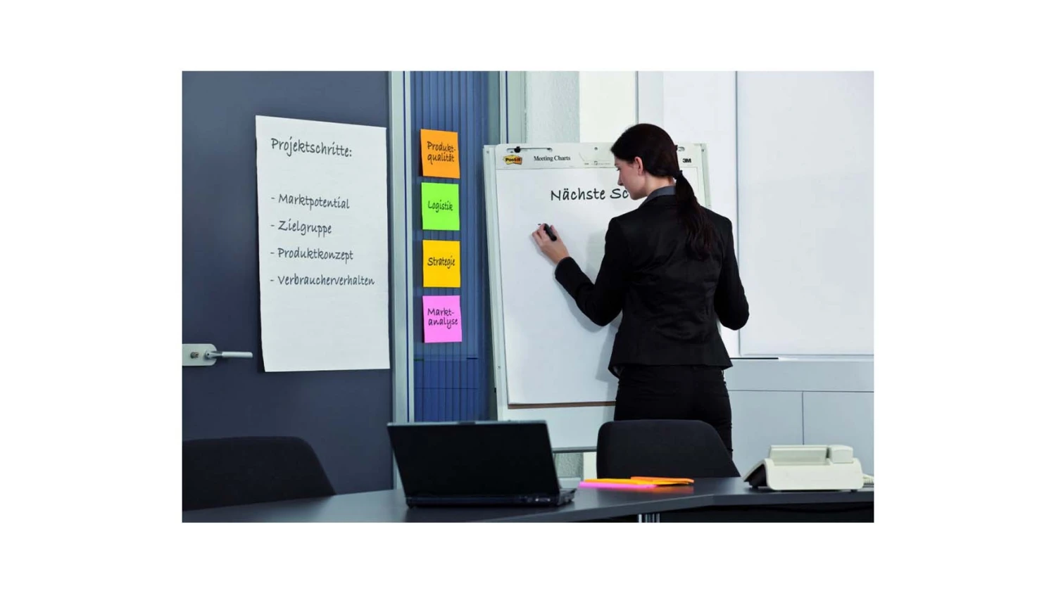 POST-IT Haftnotizen Super Sticky Meeting 4 x 45 Blatt