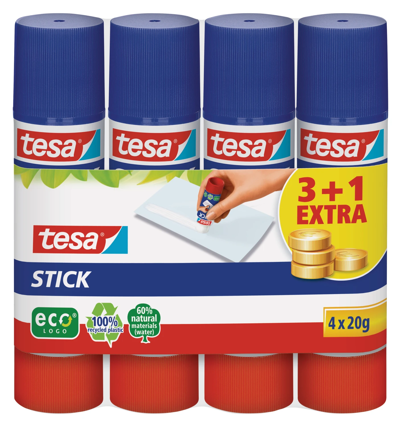 TESA Stick ecoLogo 4x20g