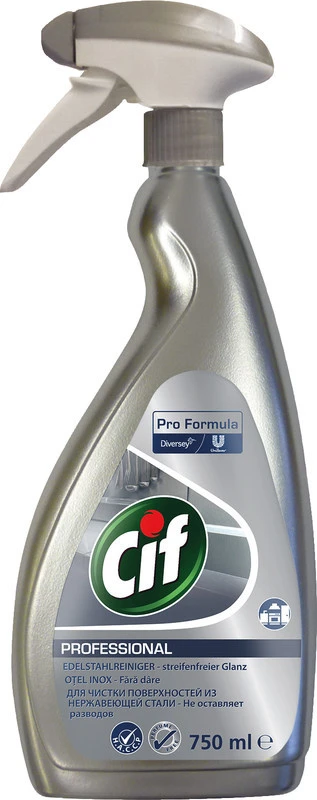 CIF Nettoyant pour acier inoxydable Professional 750 ml