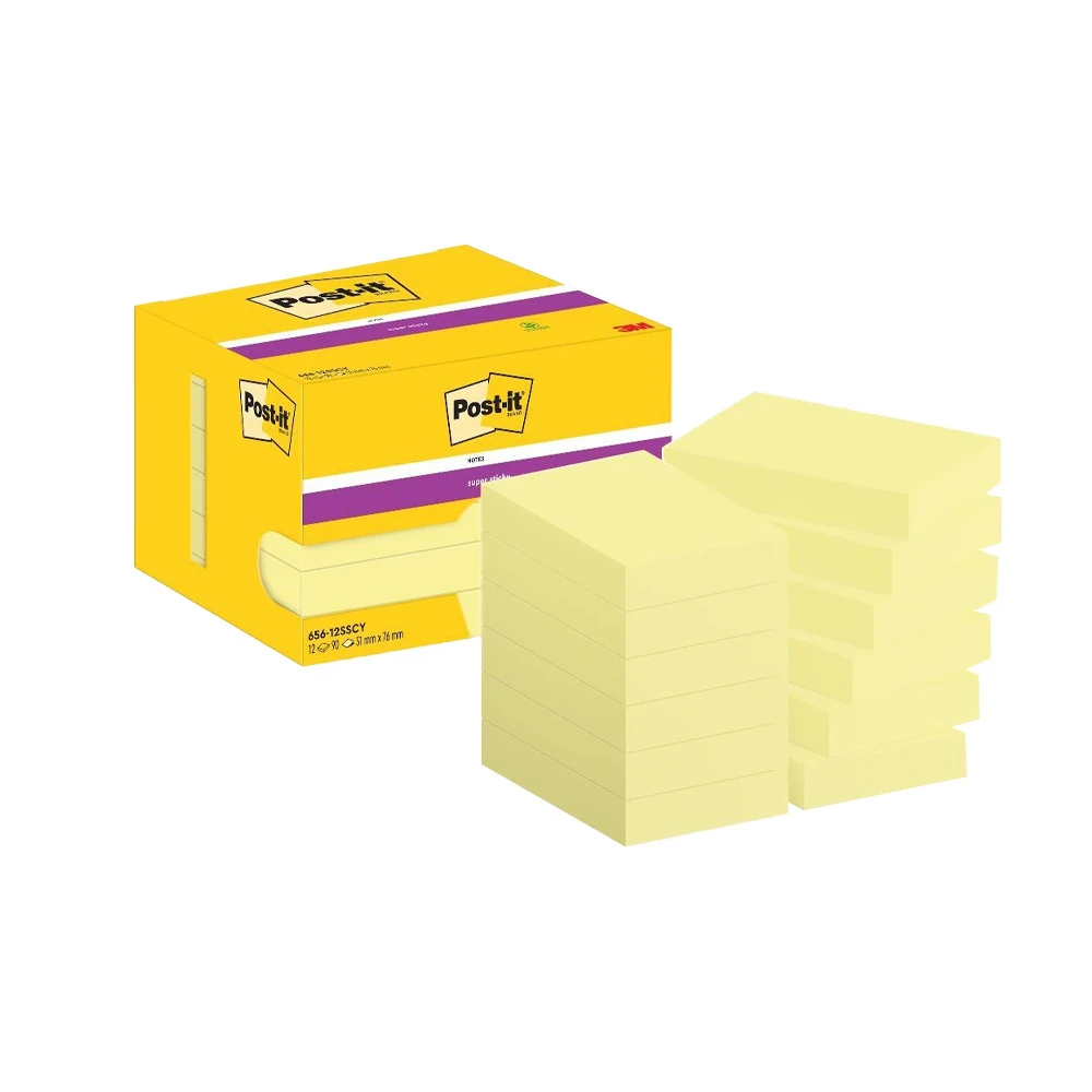 POST-IT Haftnotizen Super Sticky 12 x 90 Blatt