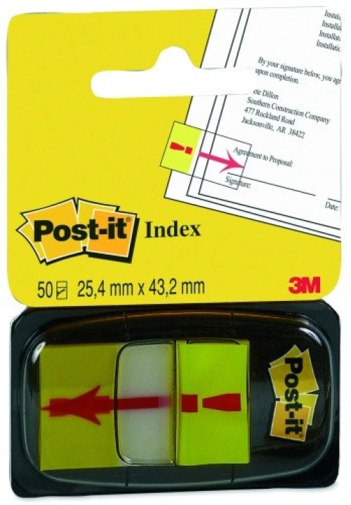 POST-IT Marque-pages Index Point d'Exclamation 50 feuilles