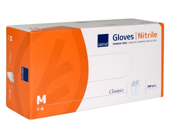 ABENA Gants en nitrile Classic taille M, 200 pièces