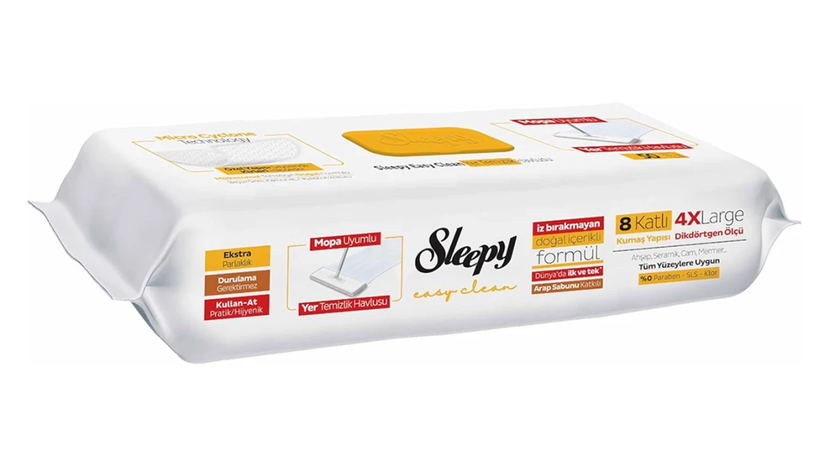 SLEEPY Lingettes nettoyantes pour sols Easy Clean 4XL 50 lingettes